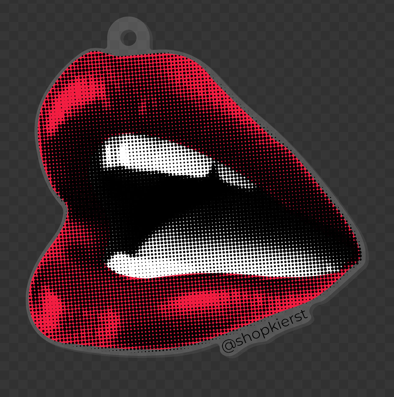 Vintage Red Lips Ornament + Keychain