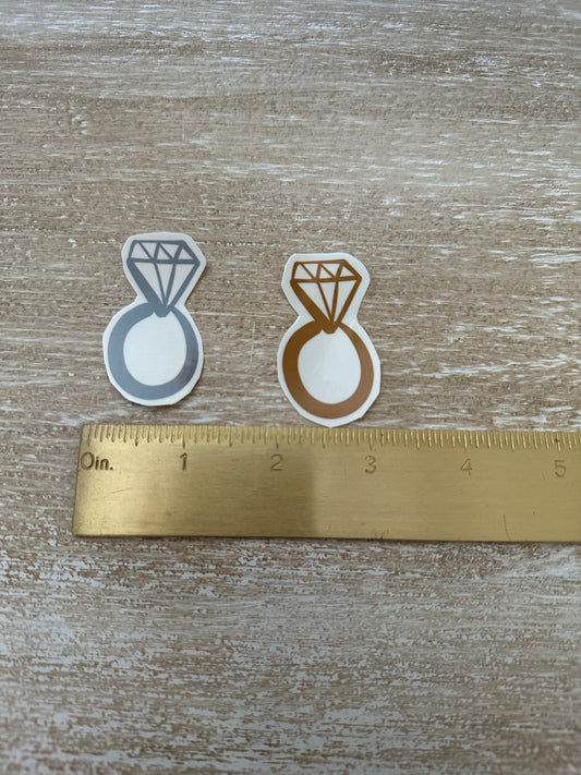 Silver & Gold Diamond Ring Temporary Tattoos