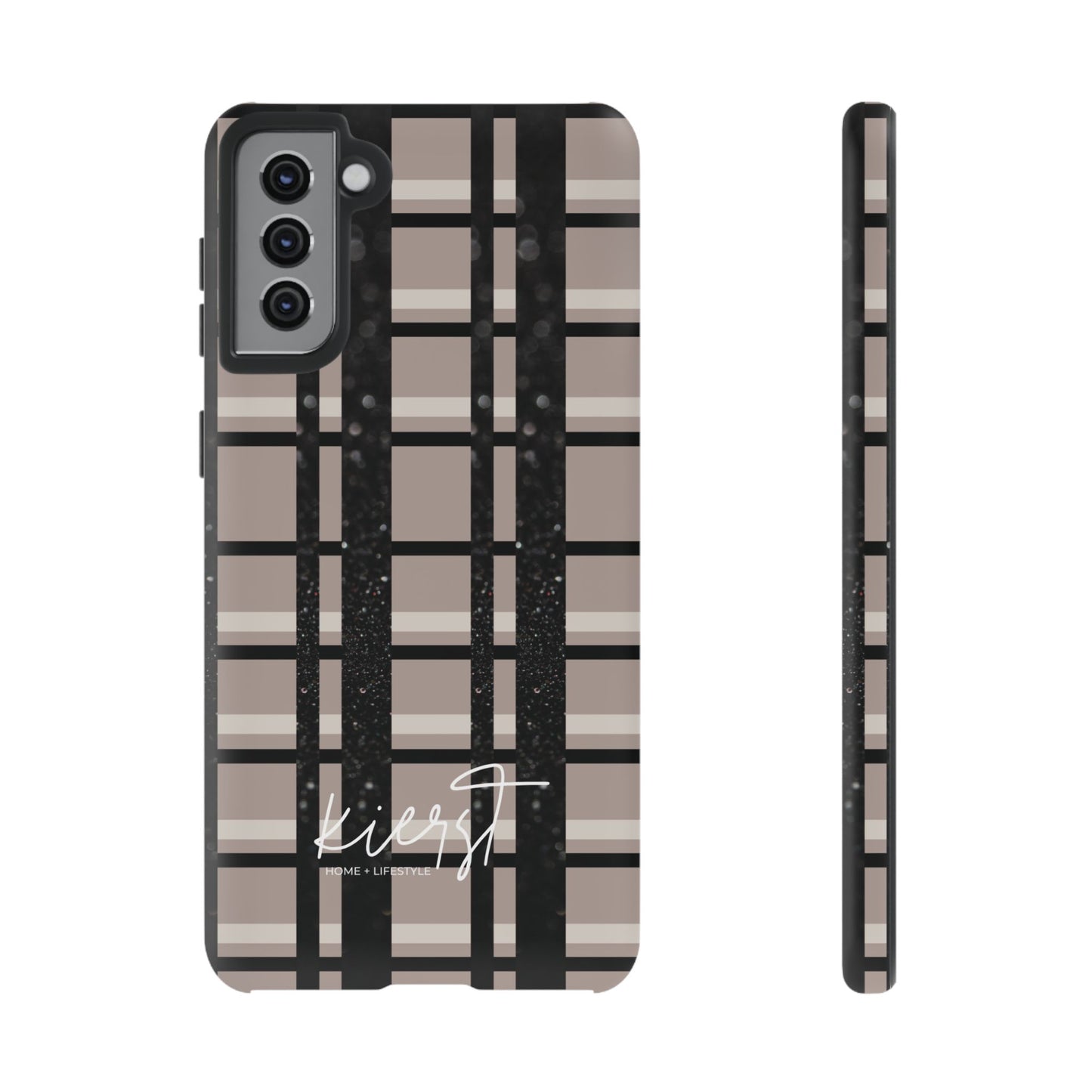 Elevated Neutrals Plaid Samsung Galaxy Case | Structured Style, Soft Edge