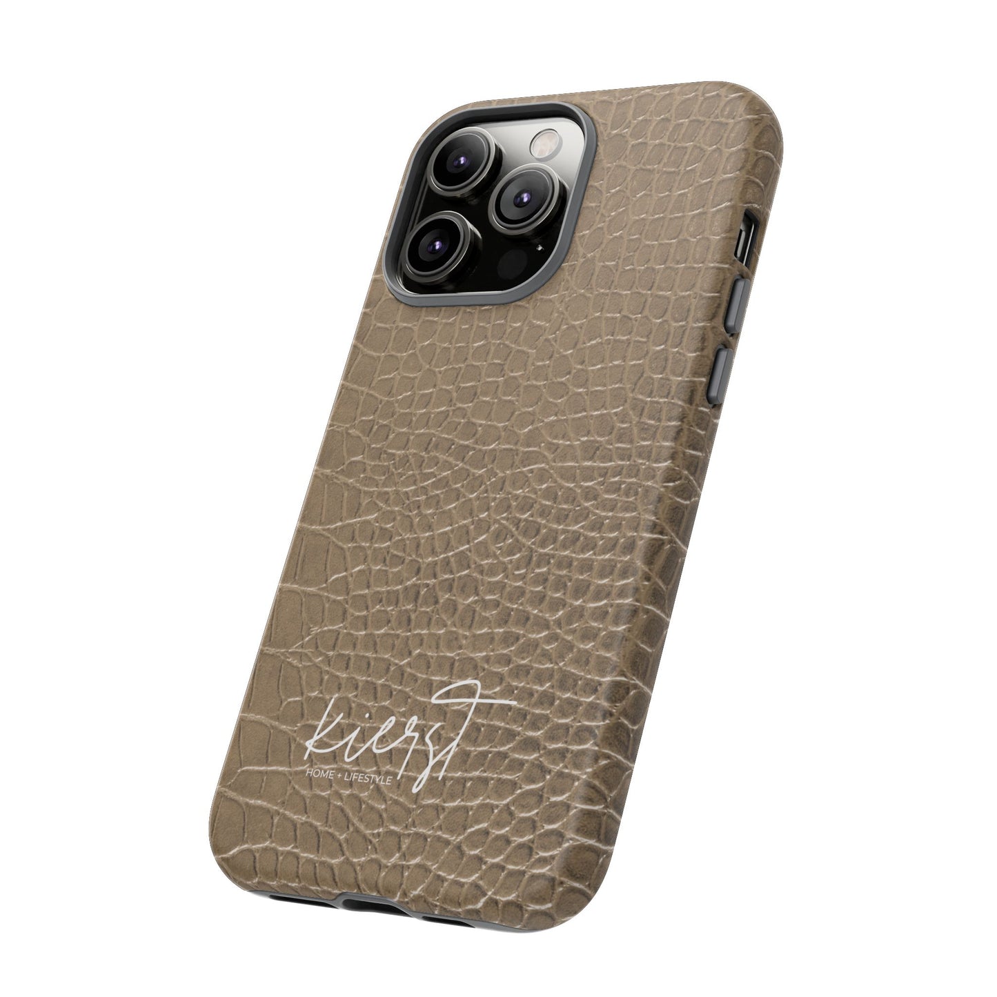 Tan Alligator Print iPhone Case | Elevated texture meets everyday ease