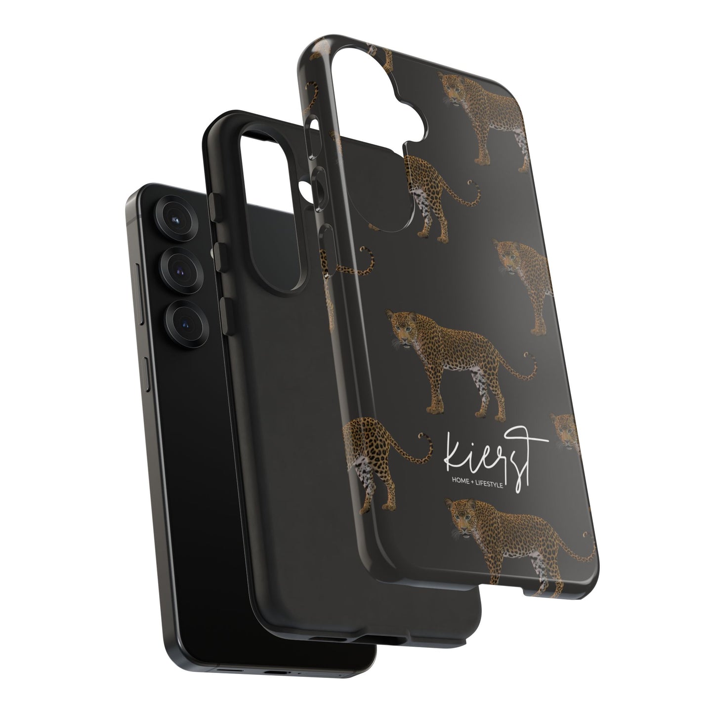 Leopards on Charcoal Samsung Galaxy Phone Case