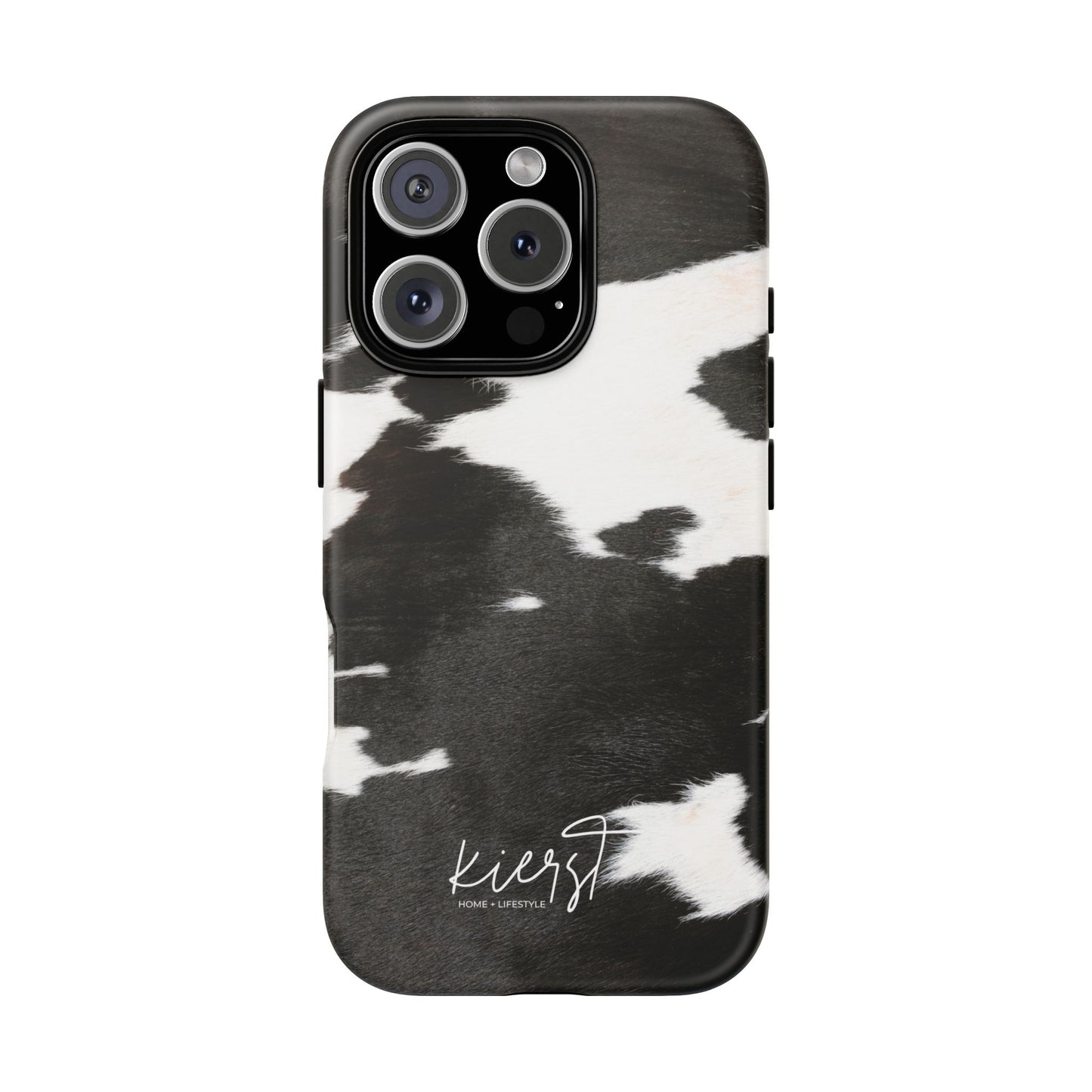 Black and White Cow Hide Print iPhone Case