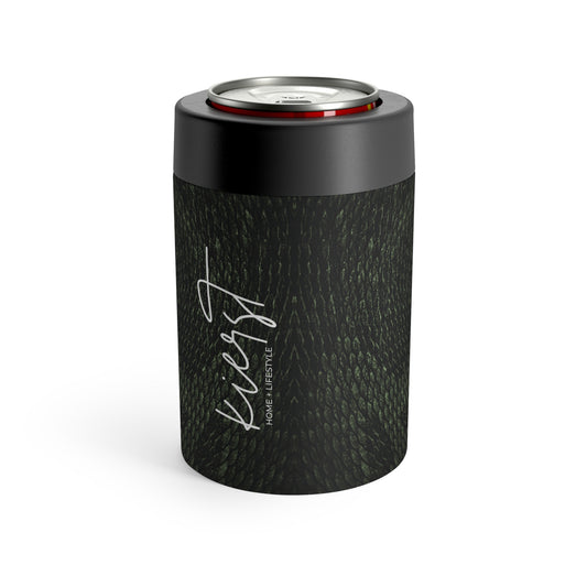 Deep Rich Green Snake Print Can Holder | Bold & Refined