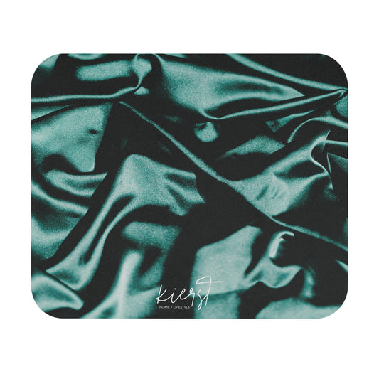 Emerald Silk Print Mouse Pad | Luxe Texture for Effortless Workdays