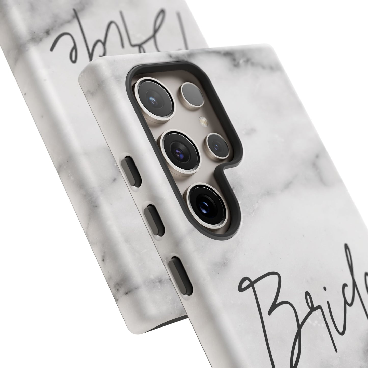 Bride Lived-In White and Grey Marble Samsung Galaxy Phone Case