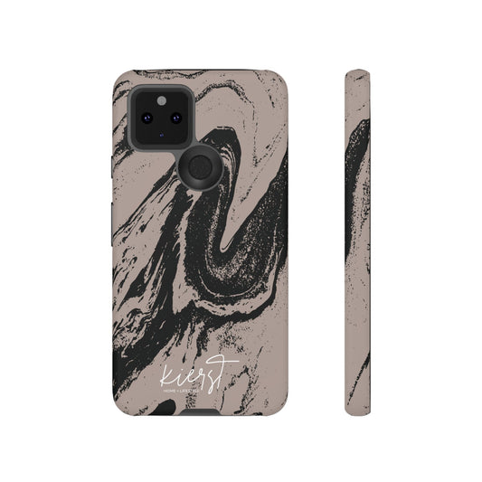 Taupe and Black Marble Google Pixel Phone Case | Artistic, Durable Protection For Your Pixel