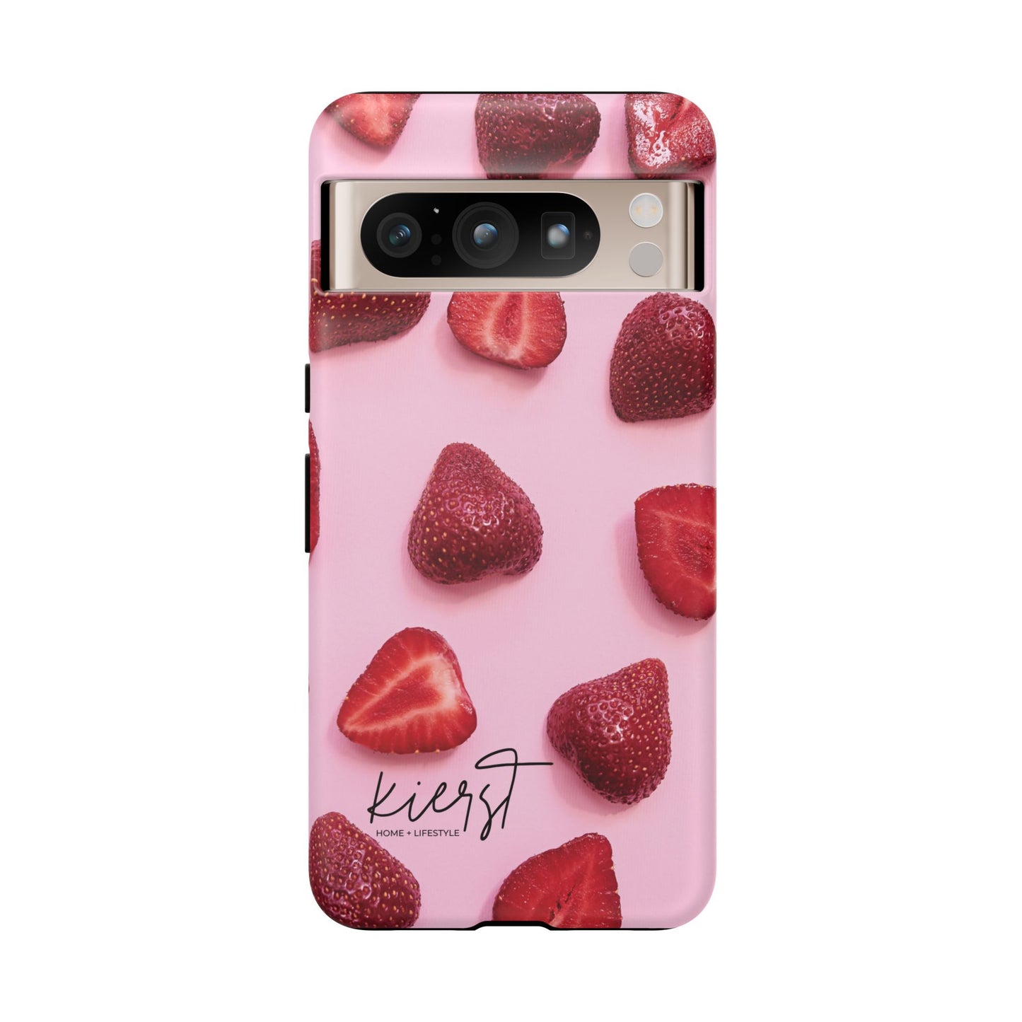 Strawberries Google Pixel Case | Blush-Toned Charm Meets Playful Precision