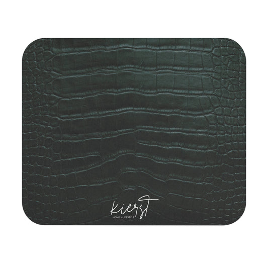 Emerald Crocodile Print Mouse Pad | Rich Texture for Refined Desks