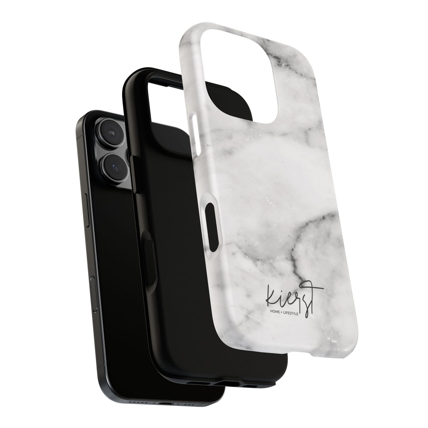 Lived-In White and Grey Marble iPhone Case | Curated Calm, Captured in Marble