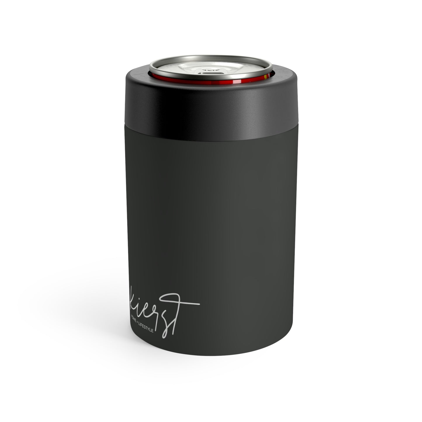 Who I Love Can Holder – Black with Pastel Smiley & Pride Message