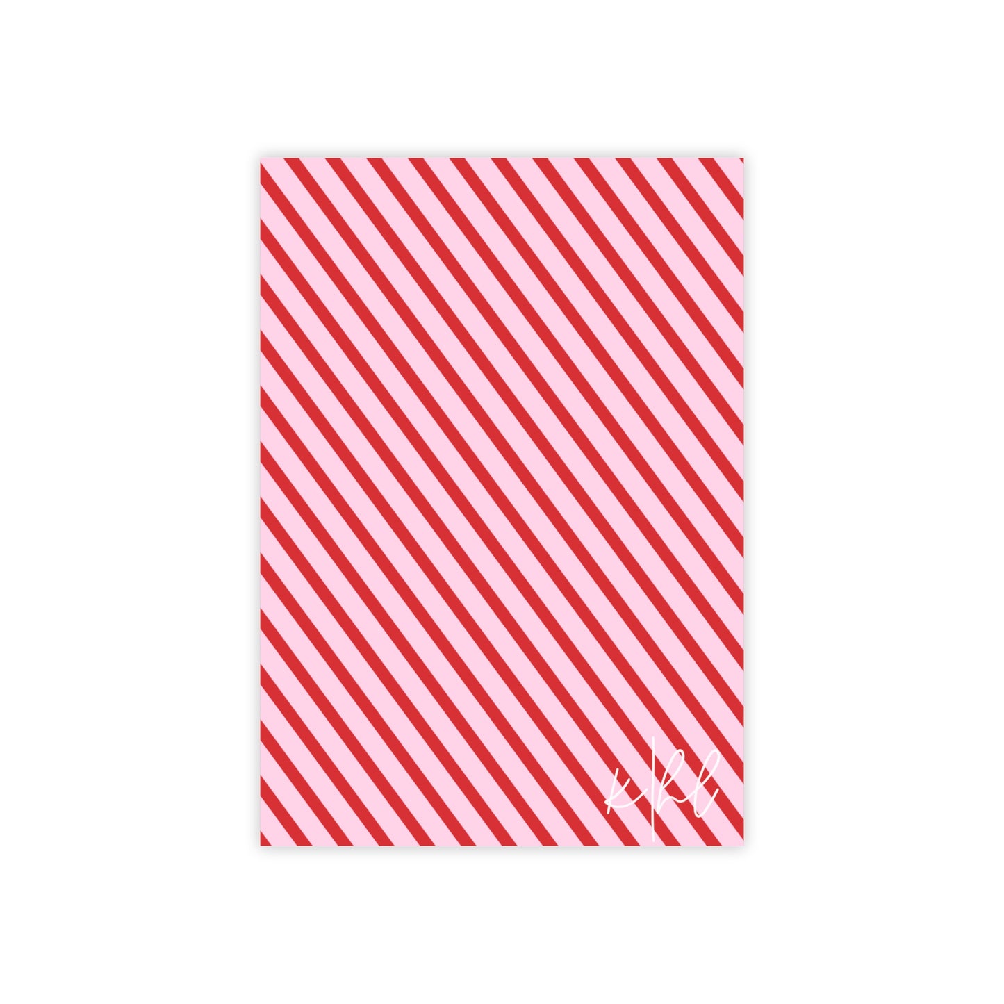 Holiday 25 Pink and Red Diagonal Striped Post-it® Note Pad