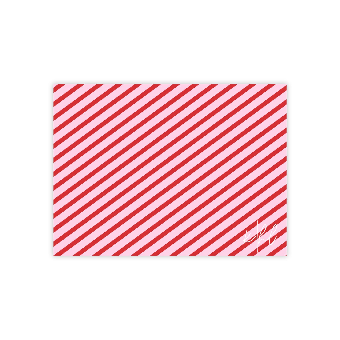 Holiday 25 Pink and Red Diagonal Striped Post-it® Note Pad