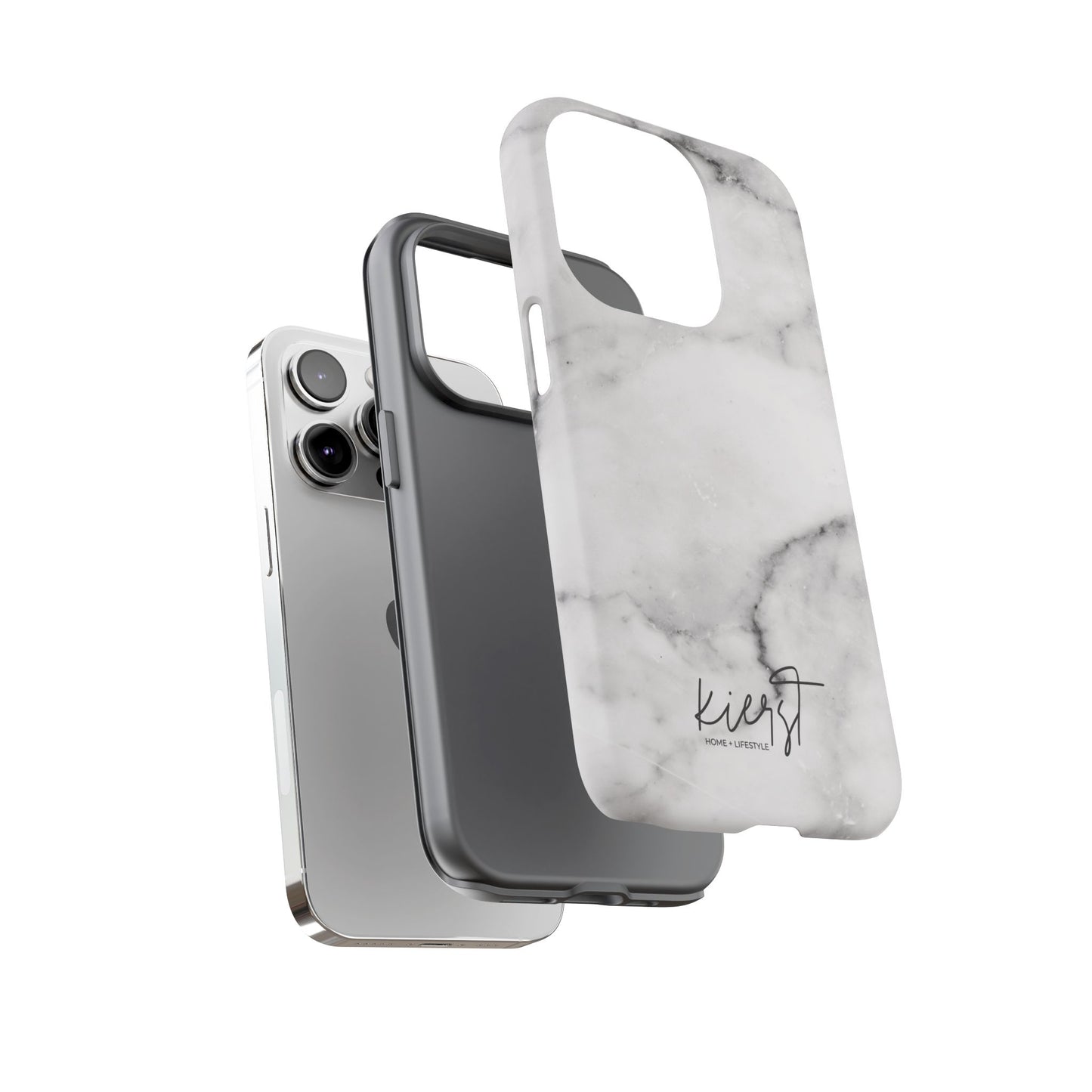 Lived-In White and Grey Marble iPhone Case | Curated Calm, Captured in Marble