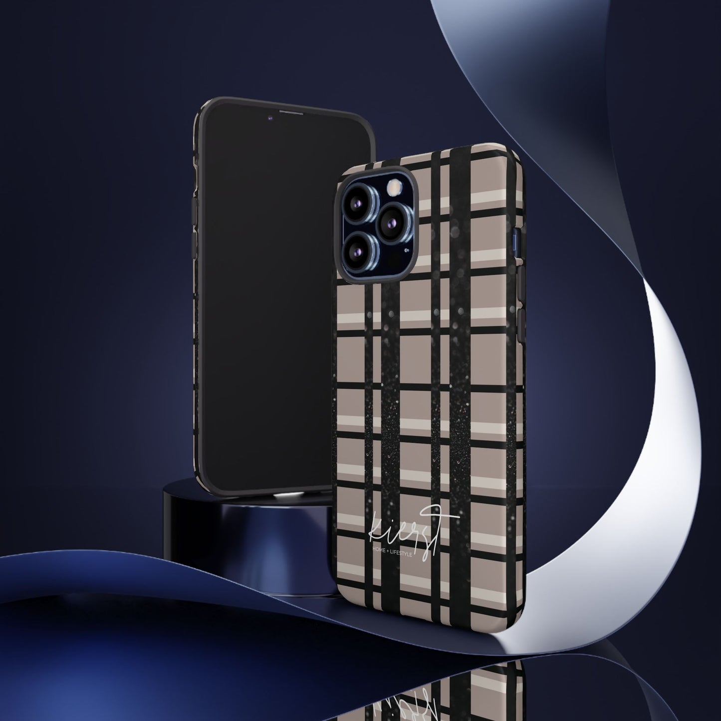 Elevated Neutrals Plaid iPhone Case | Classic Pattern, Modern Contrast