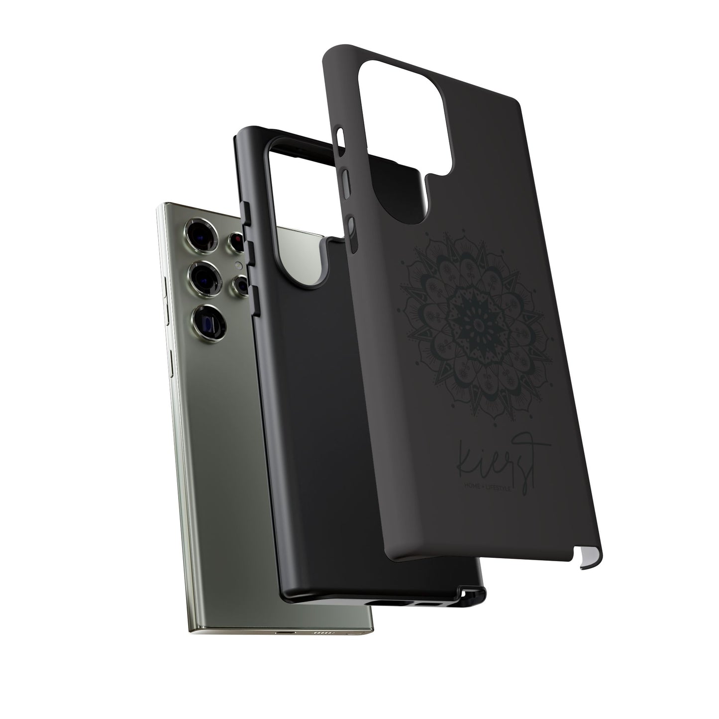 Black Mandala Samsung Galaxy Phone Case | Elevated Symmetry, Timeless Energy