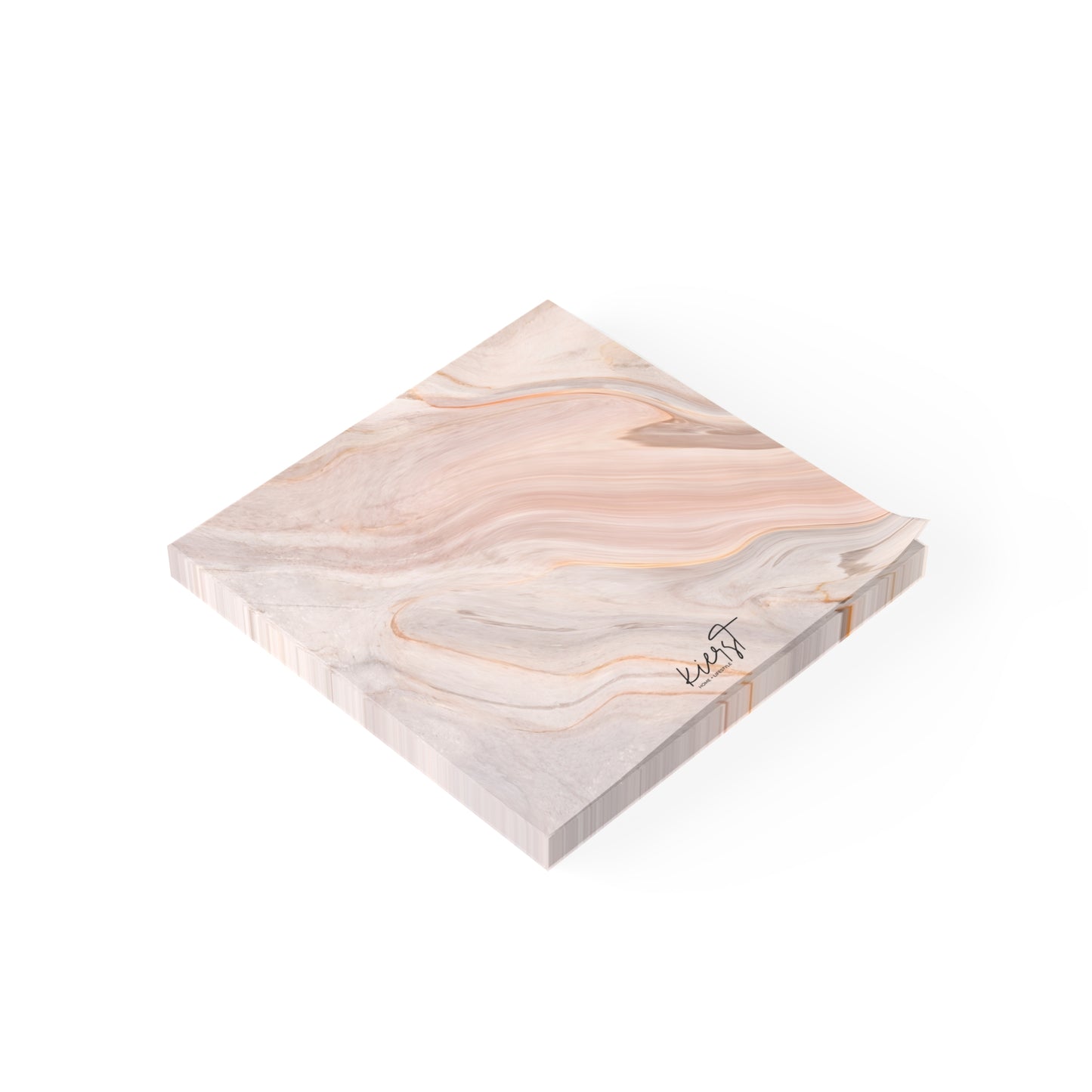 Blush Swirl Marble Post-it® Note Pad | Soft Pink Marble-Inspired Sticky Notes for Chic Desks