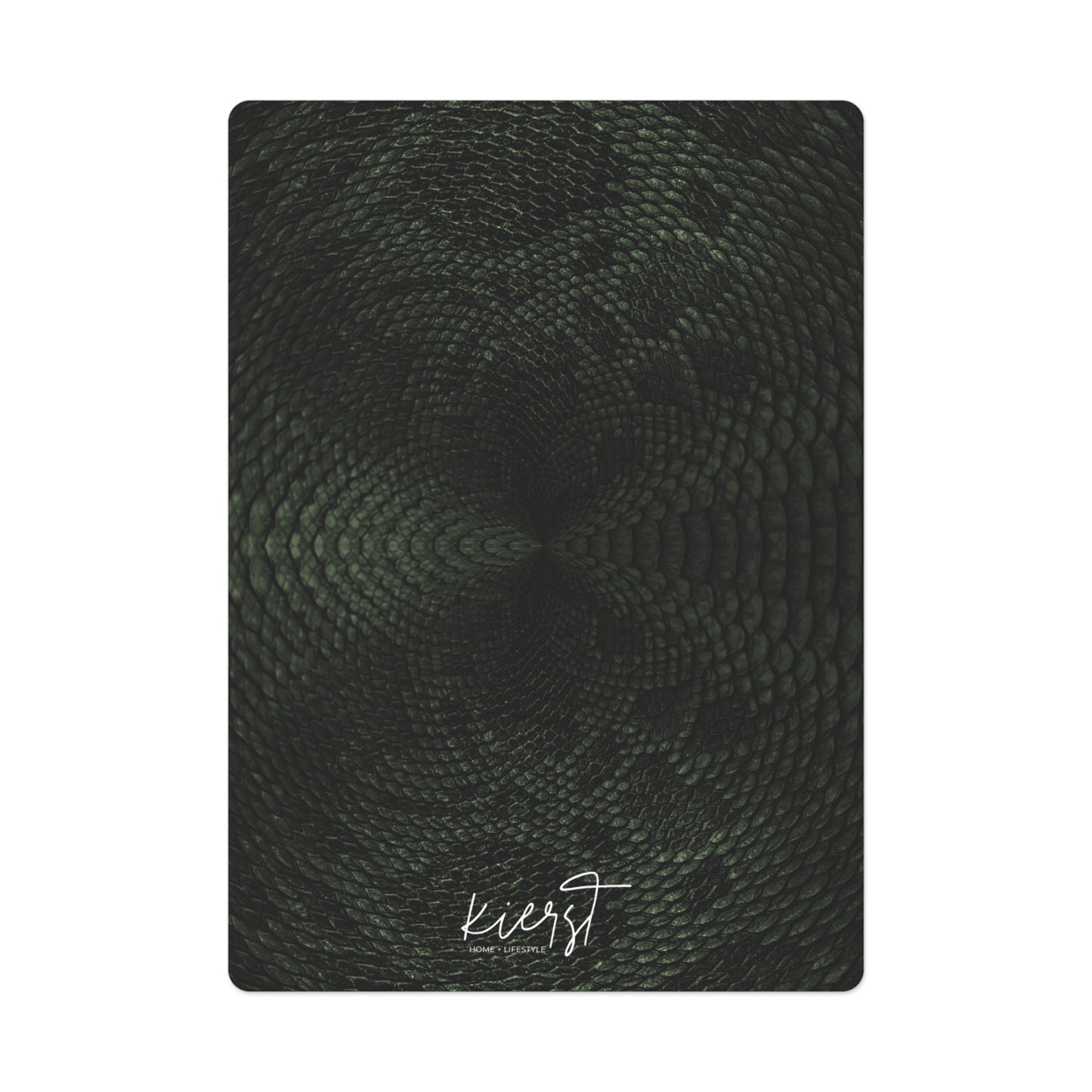 Deep Rich Green Snake Print Poker Playing Cards