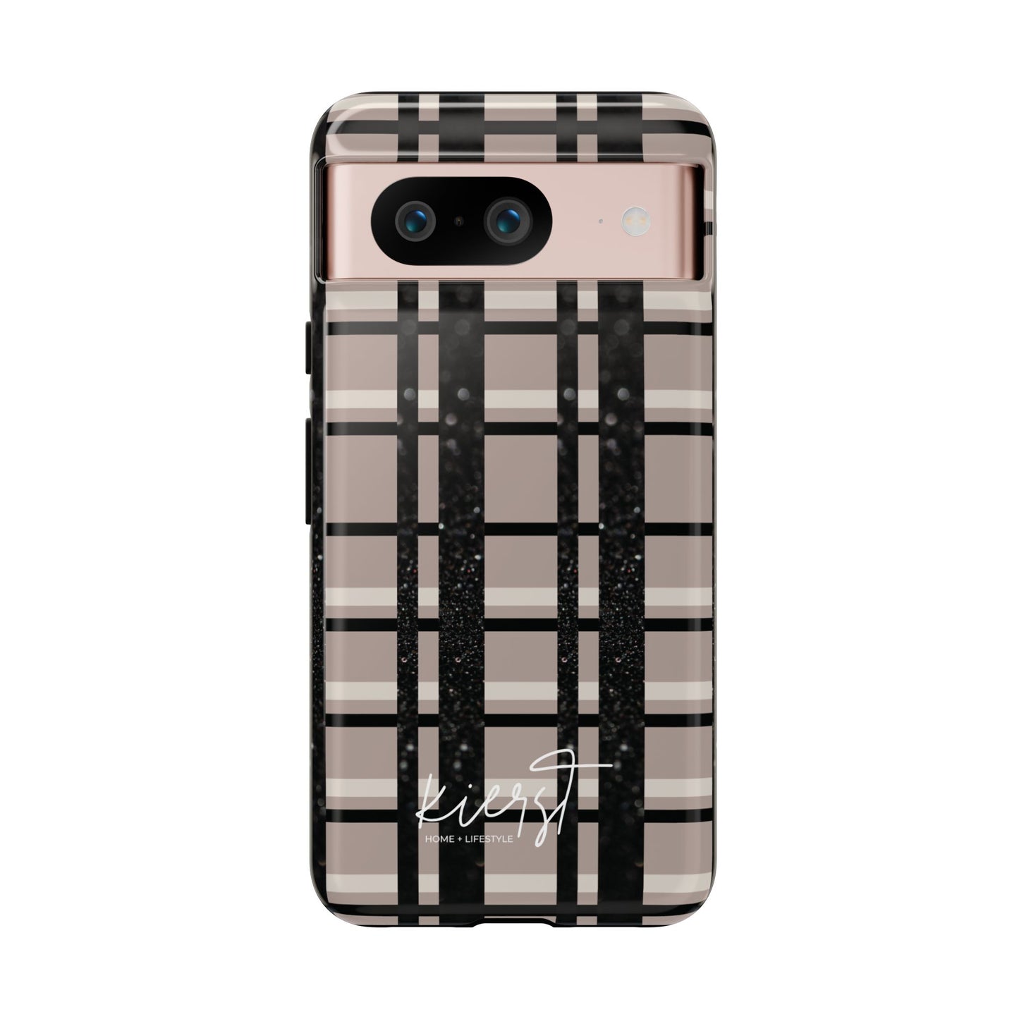 Elevated Neutrals Plaid Google Pixel Case | Taupe, Cream, & Black—Refined, Not Routine