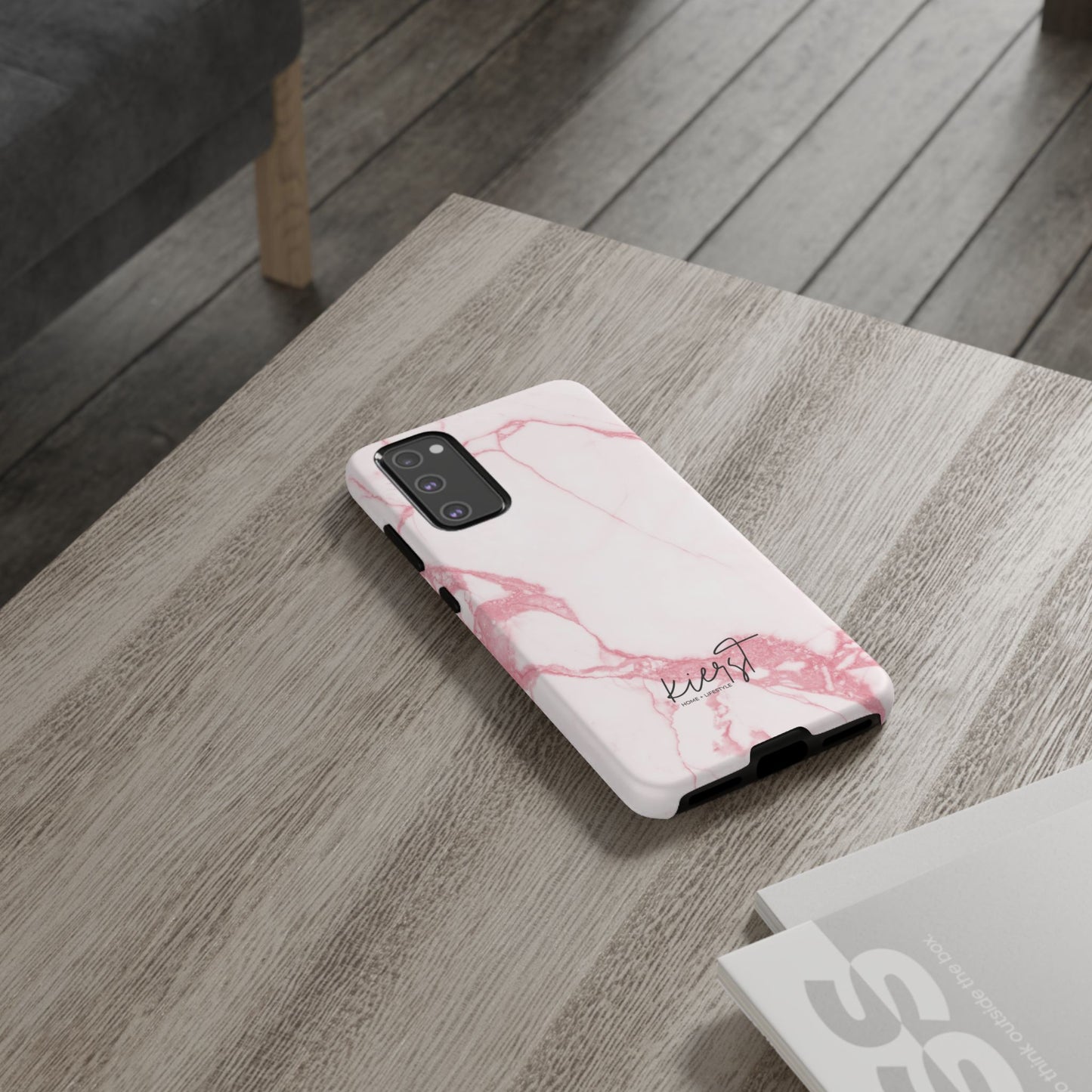 Pink & White Marble Samsung Galaxy Phone Case | Feminine, Polished, and Quietly Bold