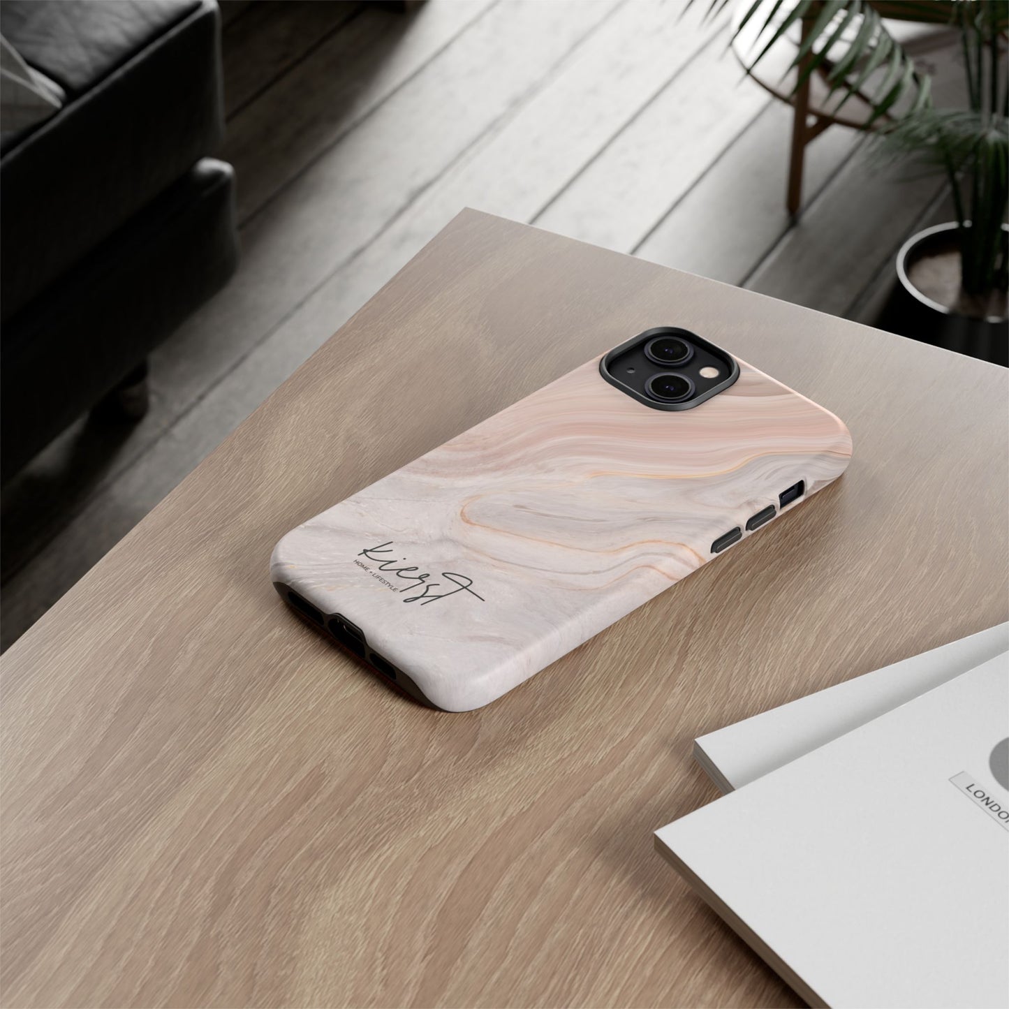 Blush Swirl Marble iPhone Case | Soft Curves, Strong Protection