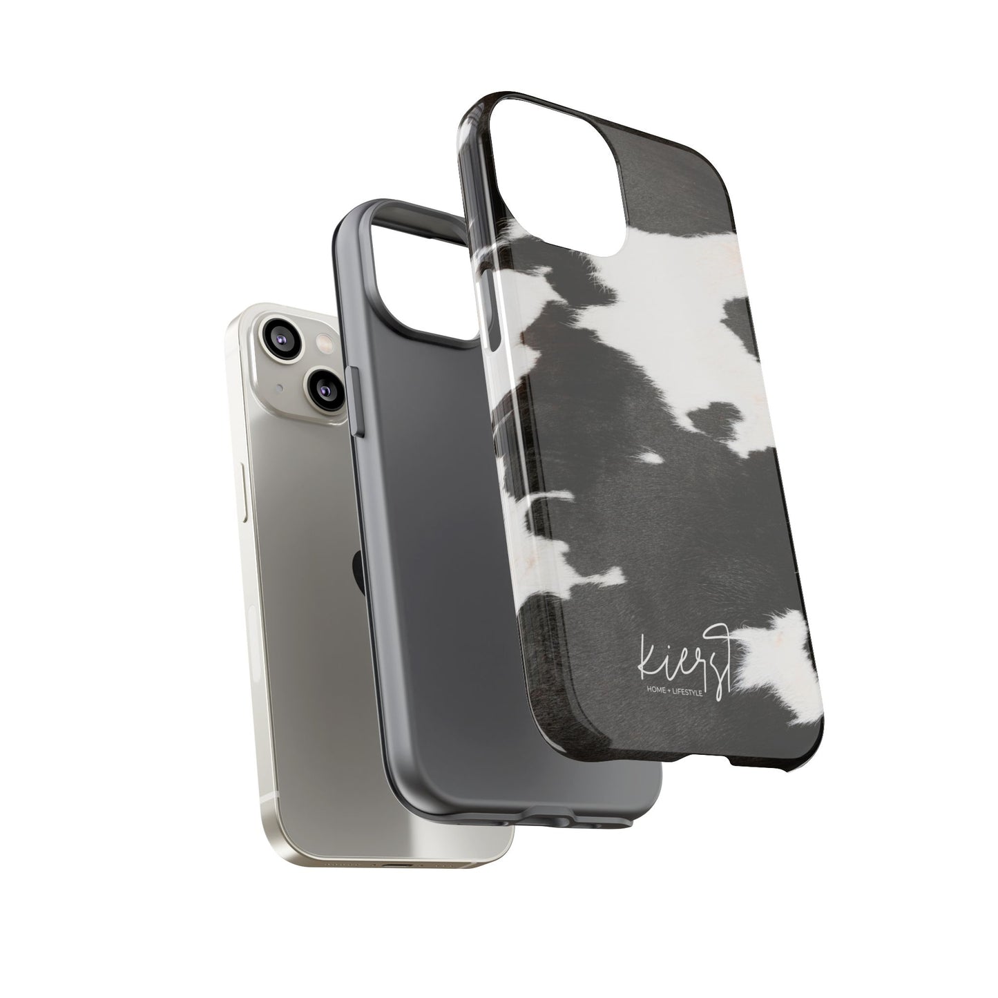 Black and White Cow Hide Print iPhone Case