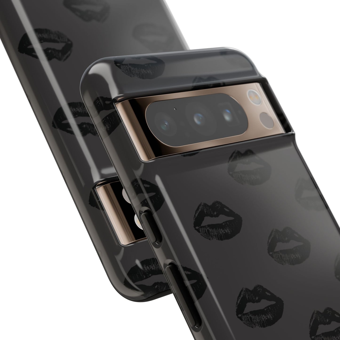 Black Lips Google Pixel Phone Case | Monochrome Meets Mood