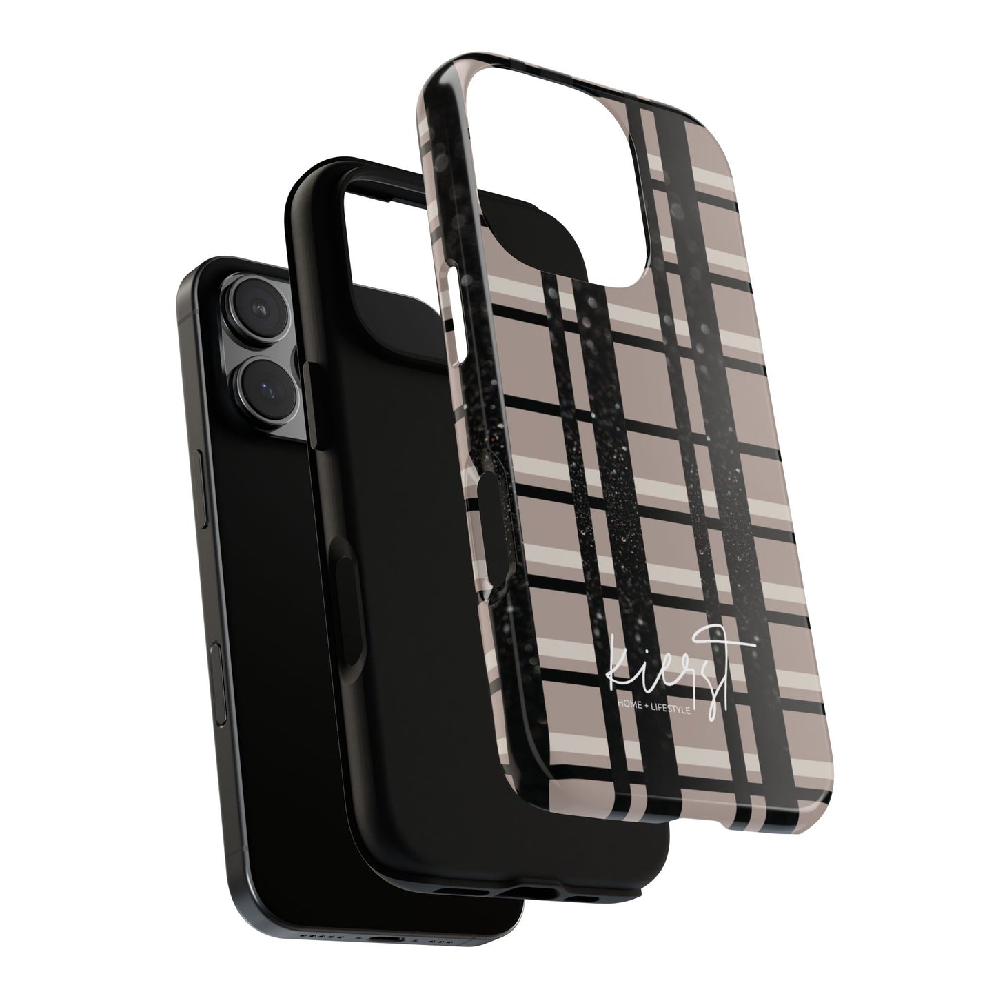 Elevated Neutrals Plaid iPhone Case | Classic Pattern, Modern Contrast