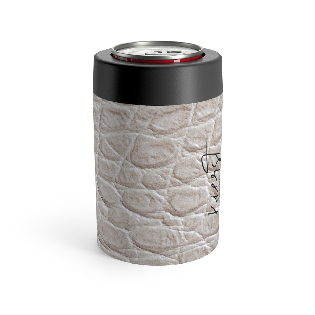 Cream Reptile Print Can Holder