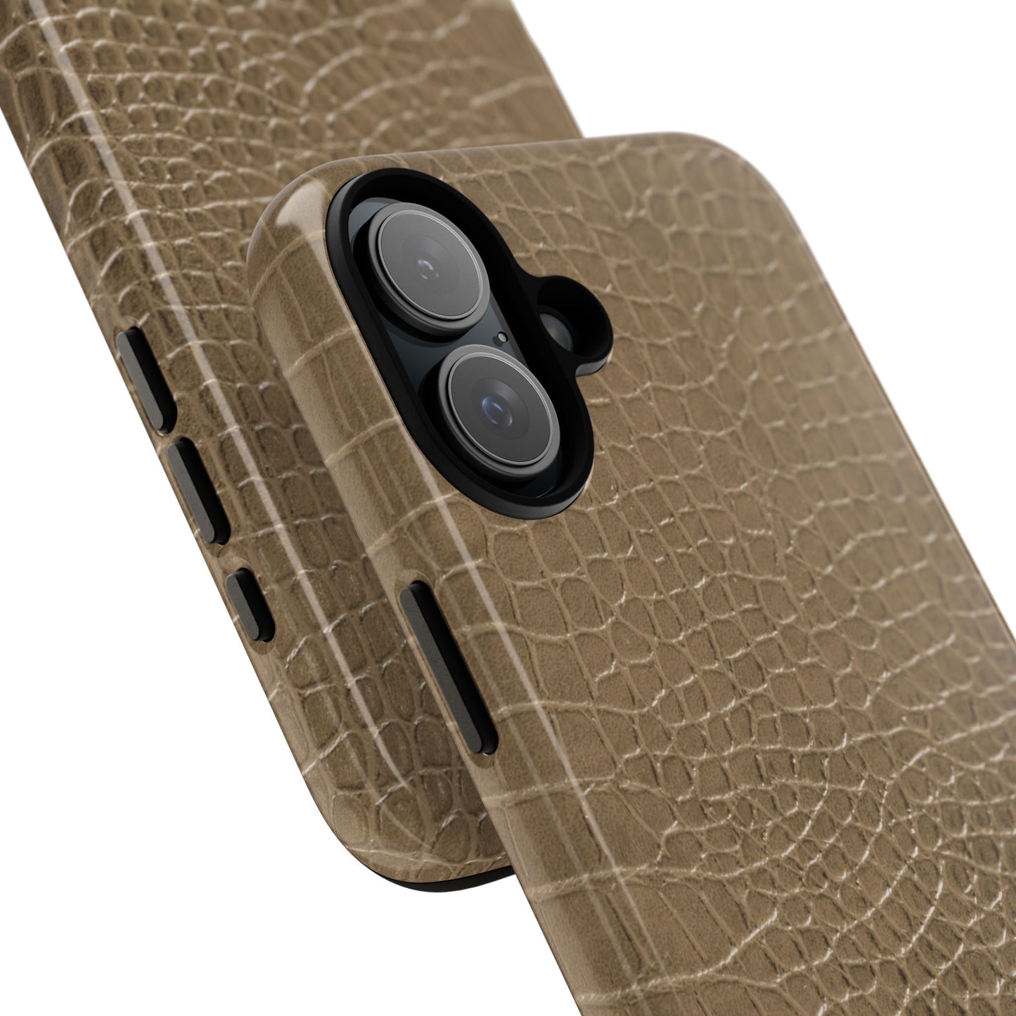 Tan Alligator Print iPhone Case | Elevated texture meets everyday ease