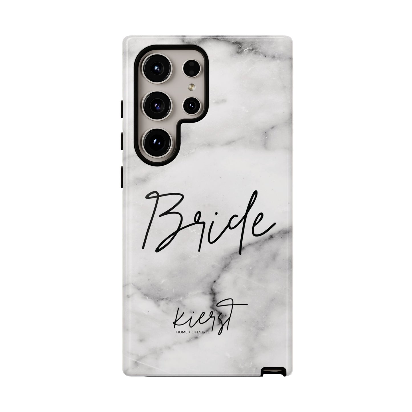 Bride Lived-In White and Grey Marble Samsung Galaxy Phone Case