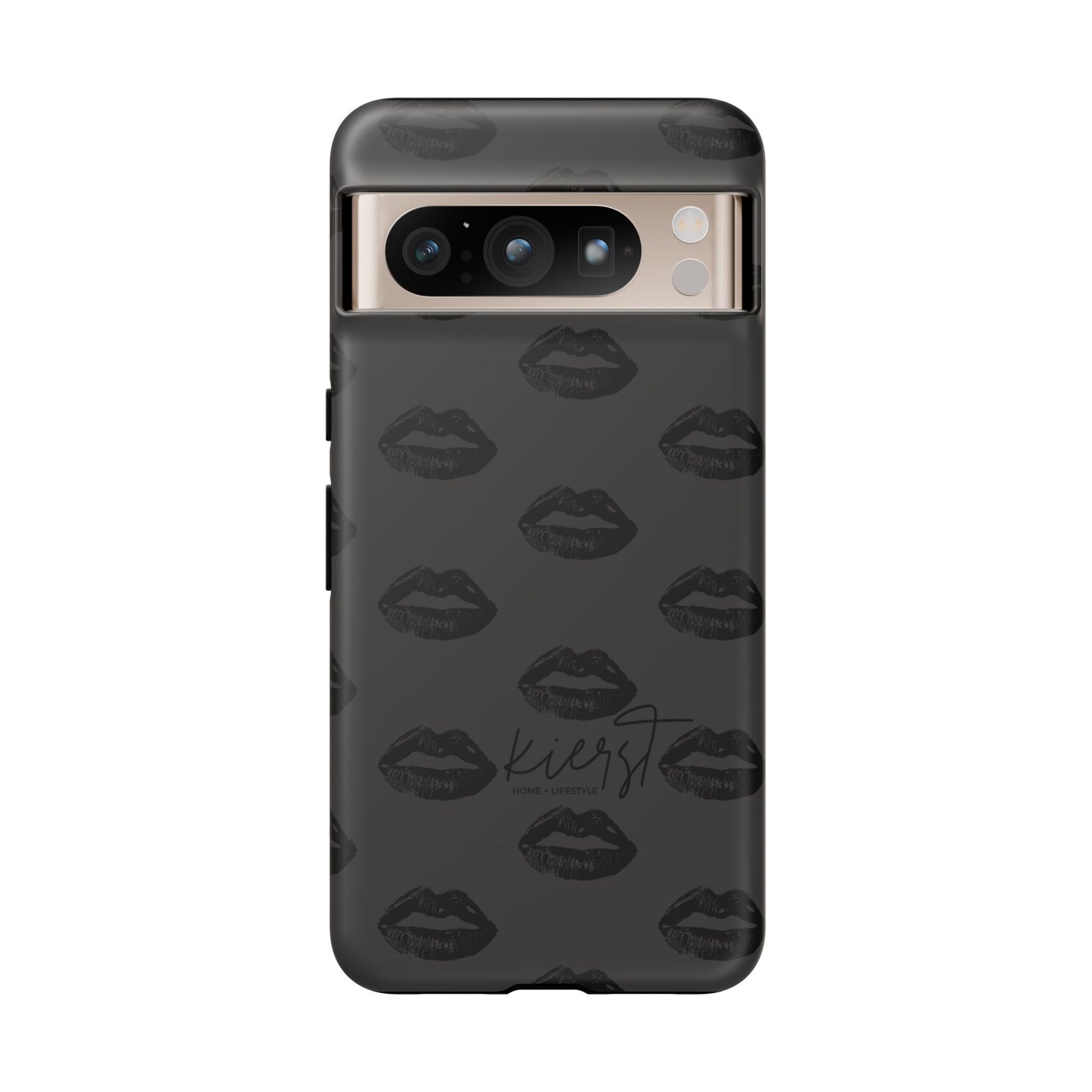 Black Lips Google Pixel Phone Case | Monochrome Meets Mood