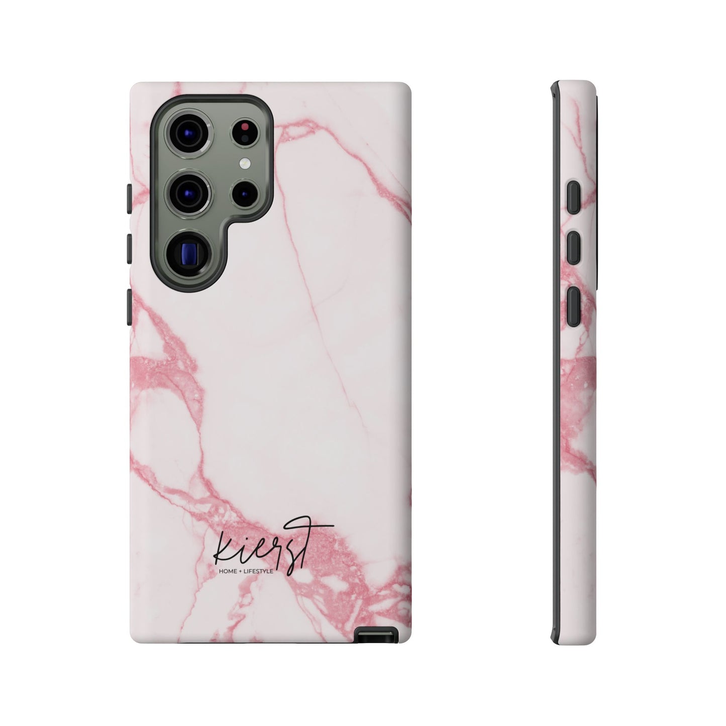 Pink & White Marble Samsung Galaxy Phone Case | Feminine, Polished, and Quietly Bold