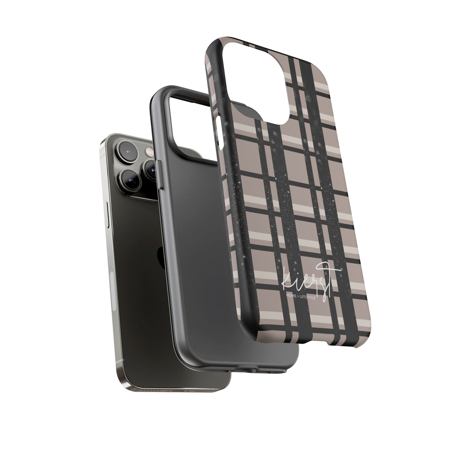 Elevated Neutrals Plaid iPhone Case | Classic Pattern, Modern Contrast