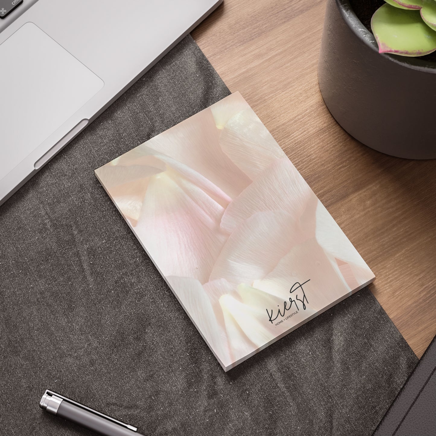 Iridescent Petals Post-it® Note Pad | Soft Pink Floral Sticky Notes for Elegant Everyday Reminders