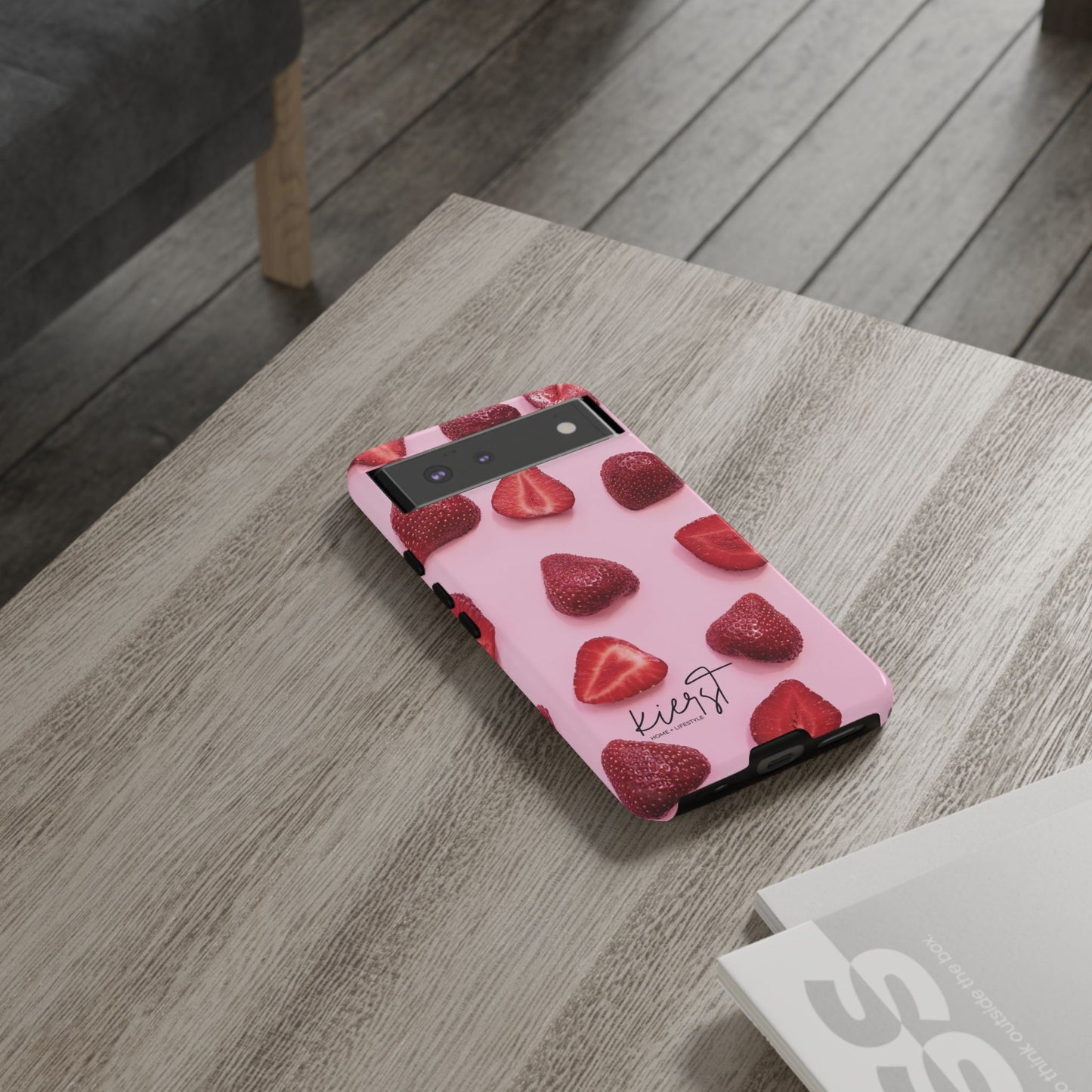 Strawberries Google Pixel Case | Blush-Toned Charm Meets Playful Precision