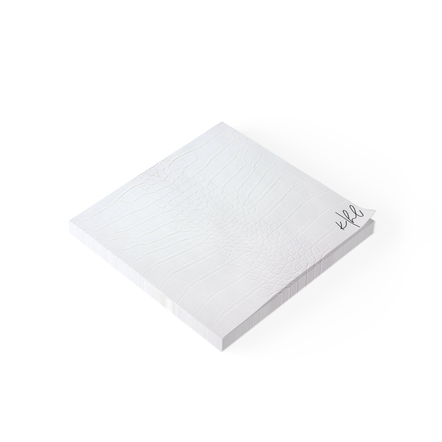 White Alligator Post-it® Note Pad | Luxe Faux Skin-Inspired Memo Pad