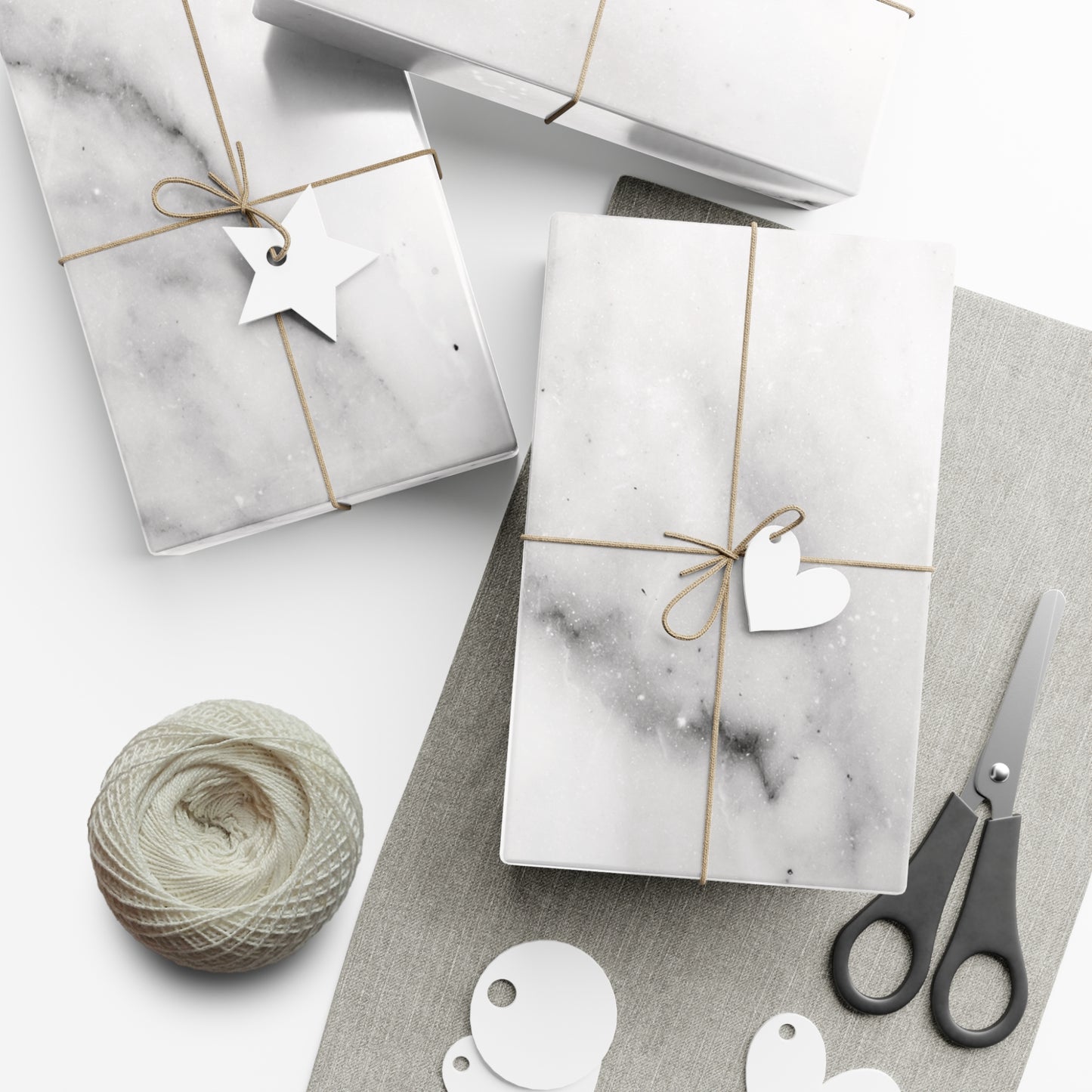 Lived-In Grey Marble Gift Wrapping Paper