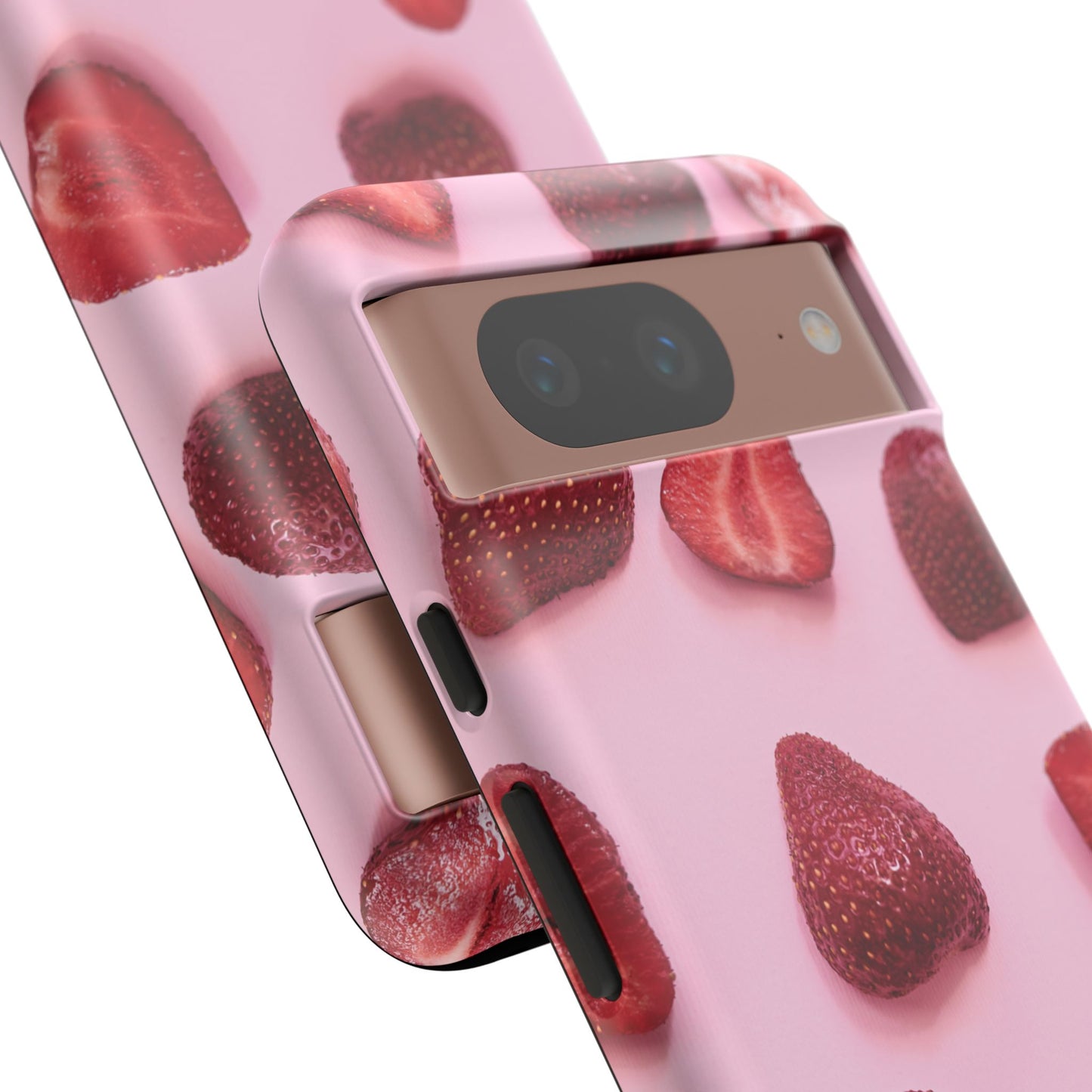 Strawberries Google Pixel Case | Blush-Toned Charm Meets Playful Precision