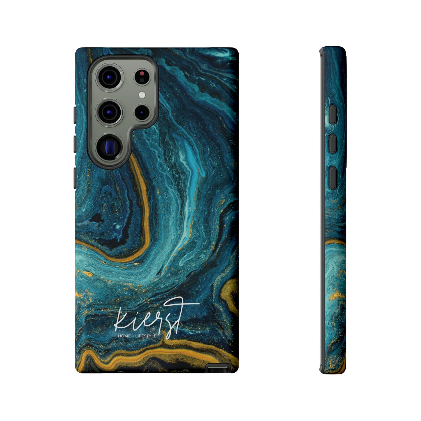 Gold & Teal Marble Samsung Galaxy Case | Swirled Depth Meets Everyday Edge
