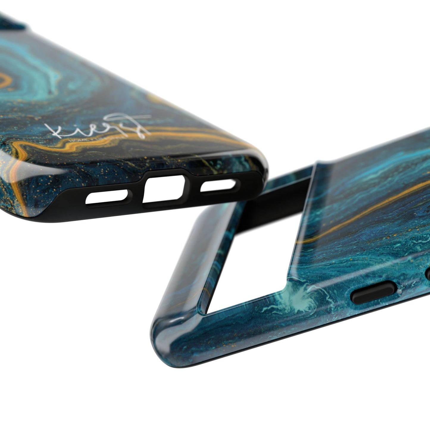 Gold & Teal Marble Google Pixel Case | A Bold Blend of Color & Contrast