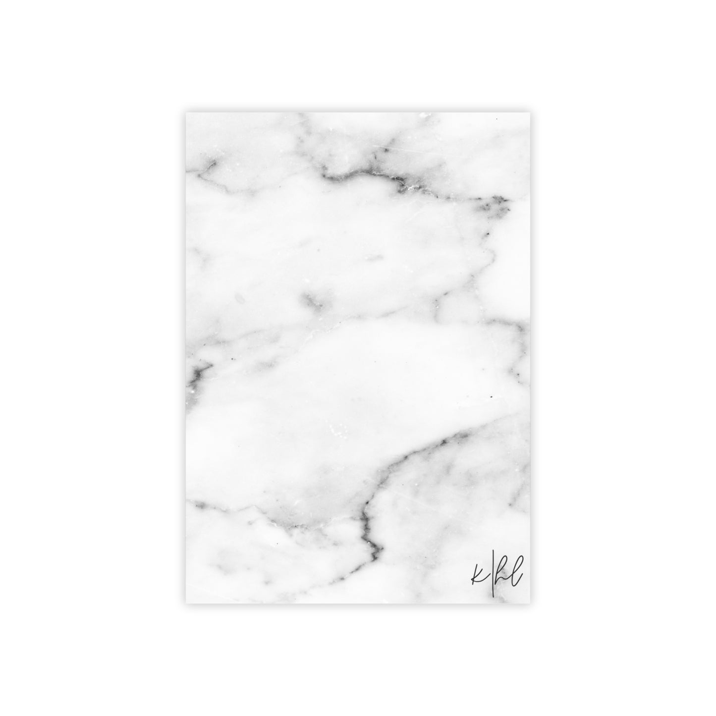 Lived-In Grey and White Marble Post-it® Note Pad