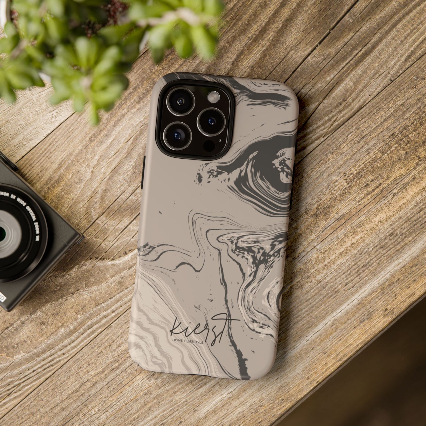 Cream, Grey, and Taupe Marble iPhone Case | A Bold Neutral Grounded in Softness