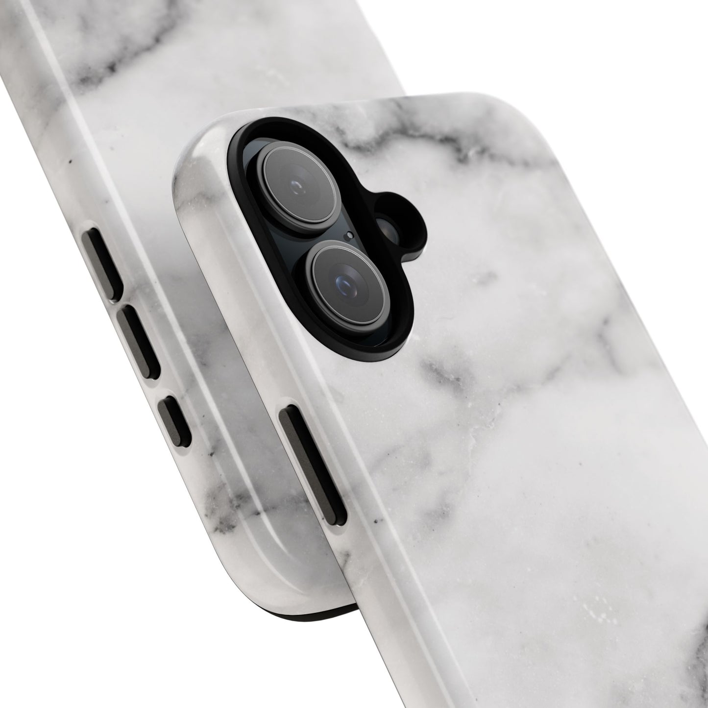 Lived-In White and Grey Marble iPhone Case | Curated Calm, Captured in Marble