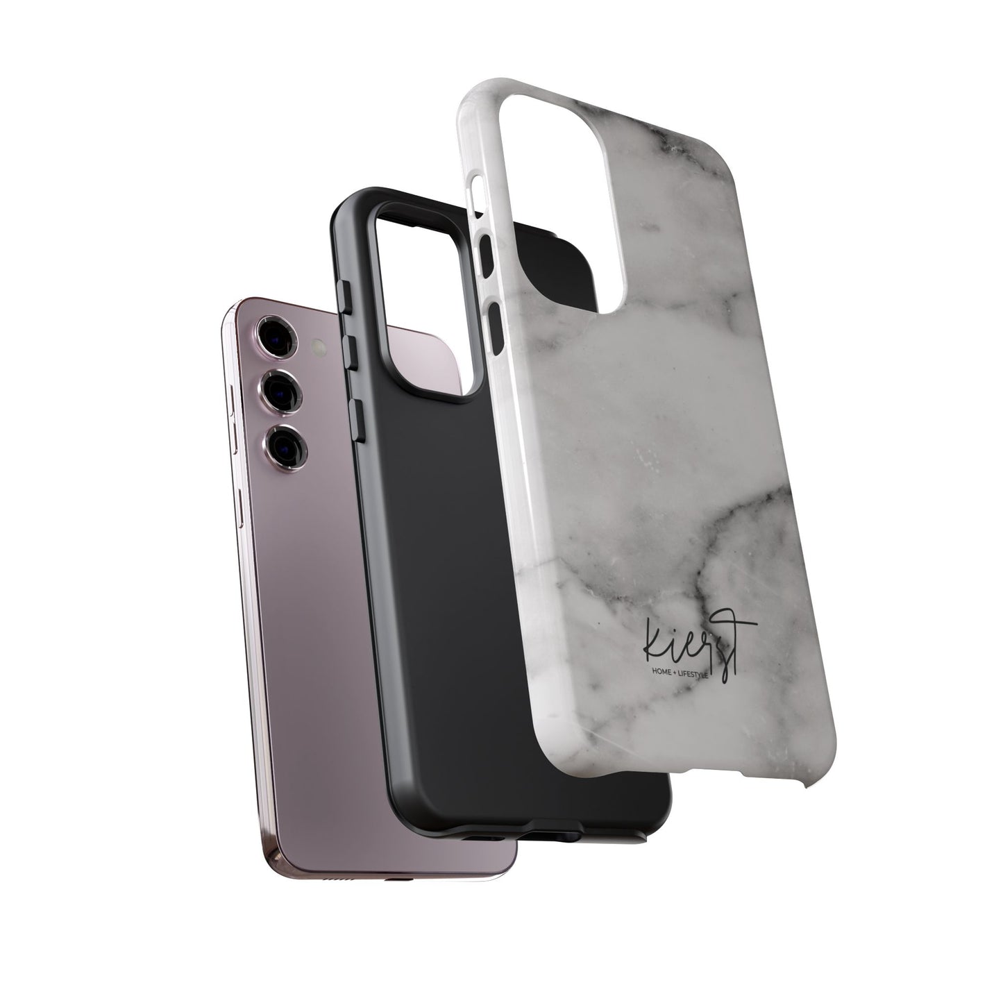 Lived-In White and Grey Marble Samsung Galaxy Case | Soft Strength, Redefined