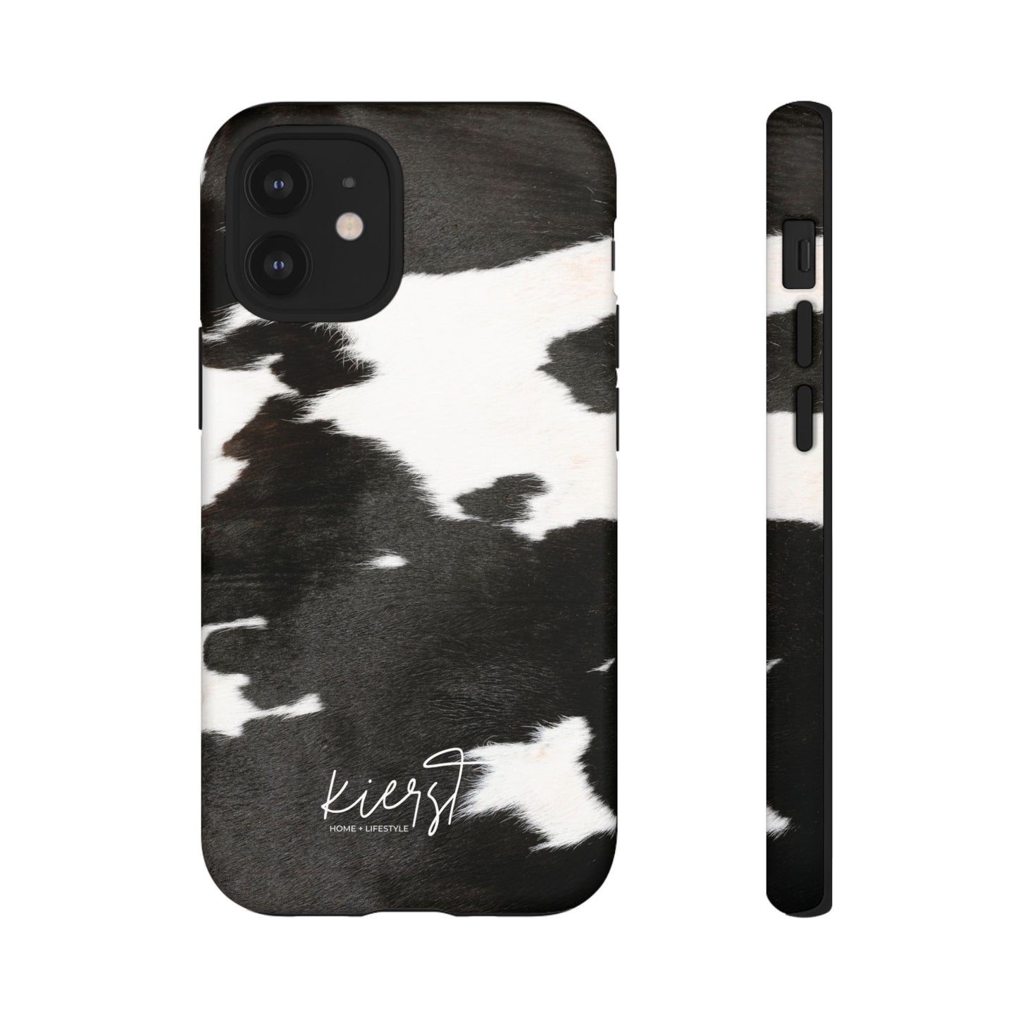Black and White Cow Hide Print iPhone Case