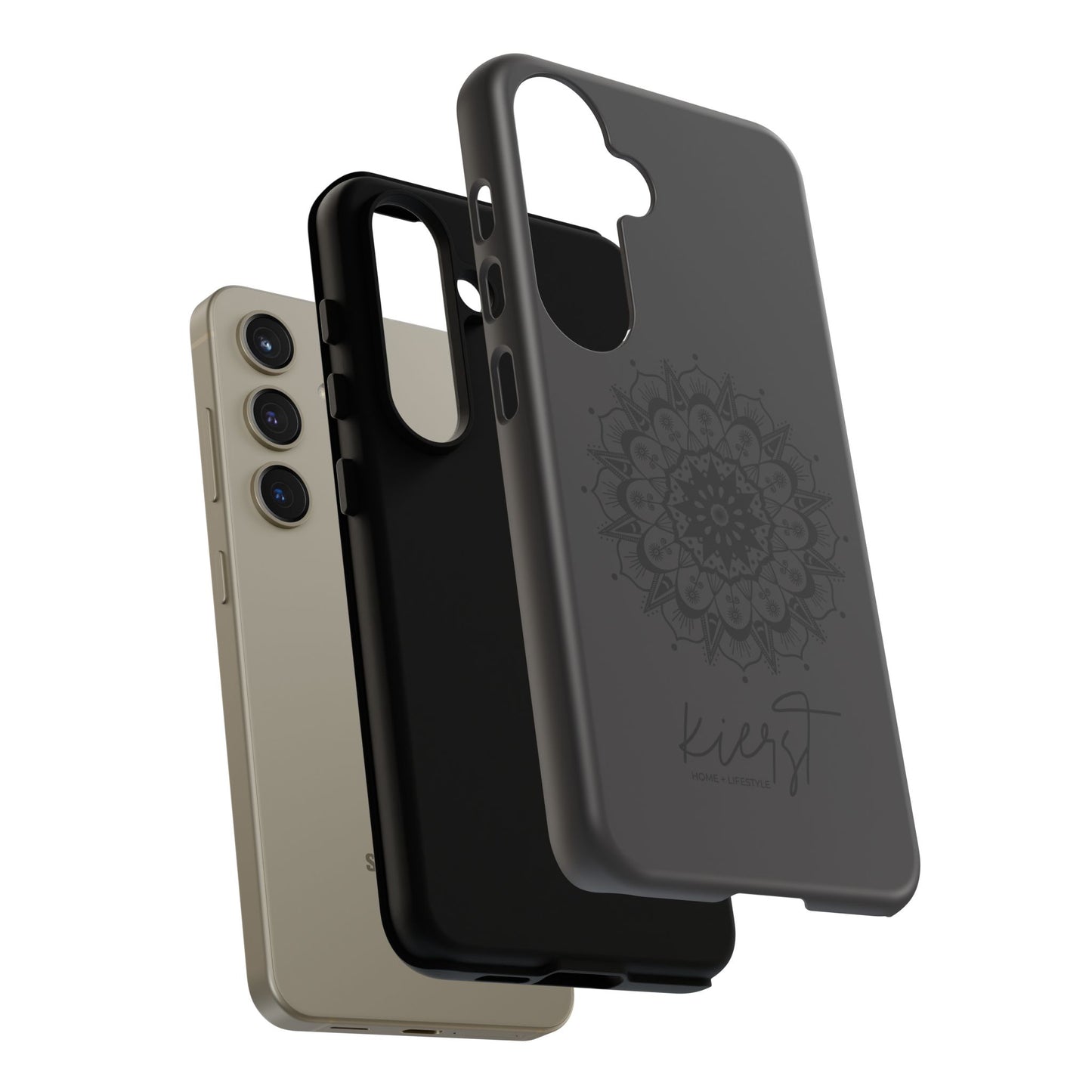 Black Mandala Samsung Galaxy Phone Case | Elevated Symmetry, Timeless Energy