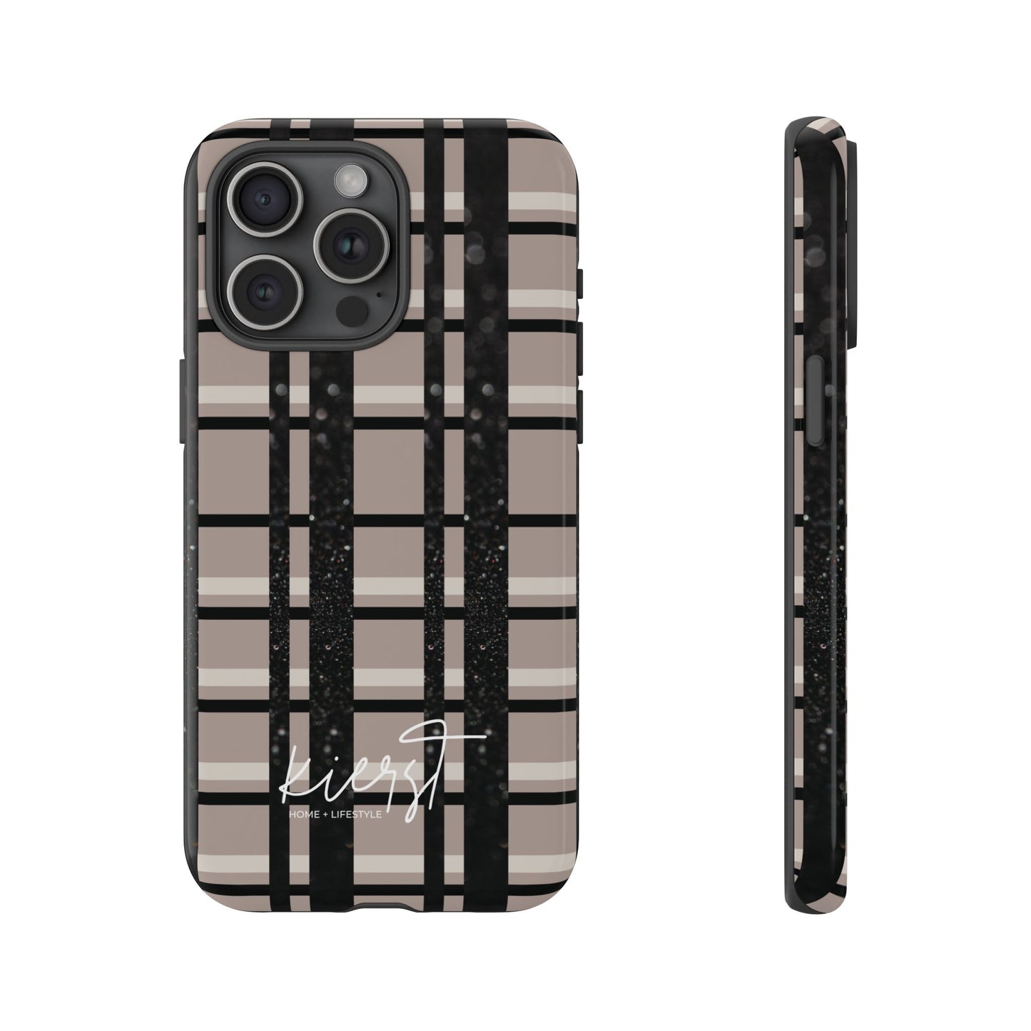 Elevated Neutrals Plaid iPhone Case | Classic Pattern, Modern Contrast