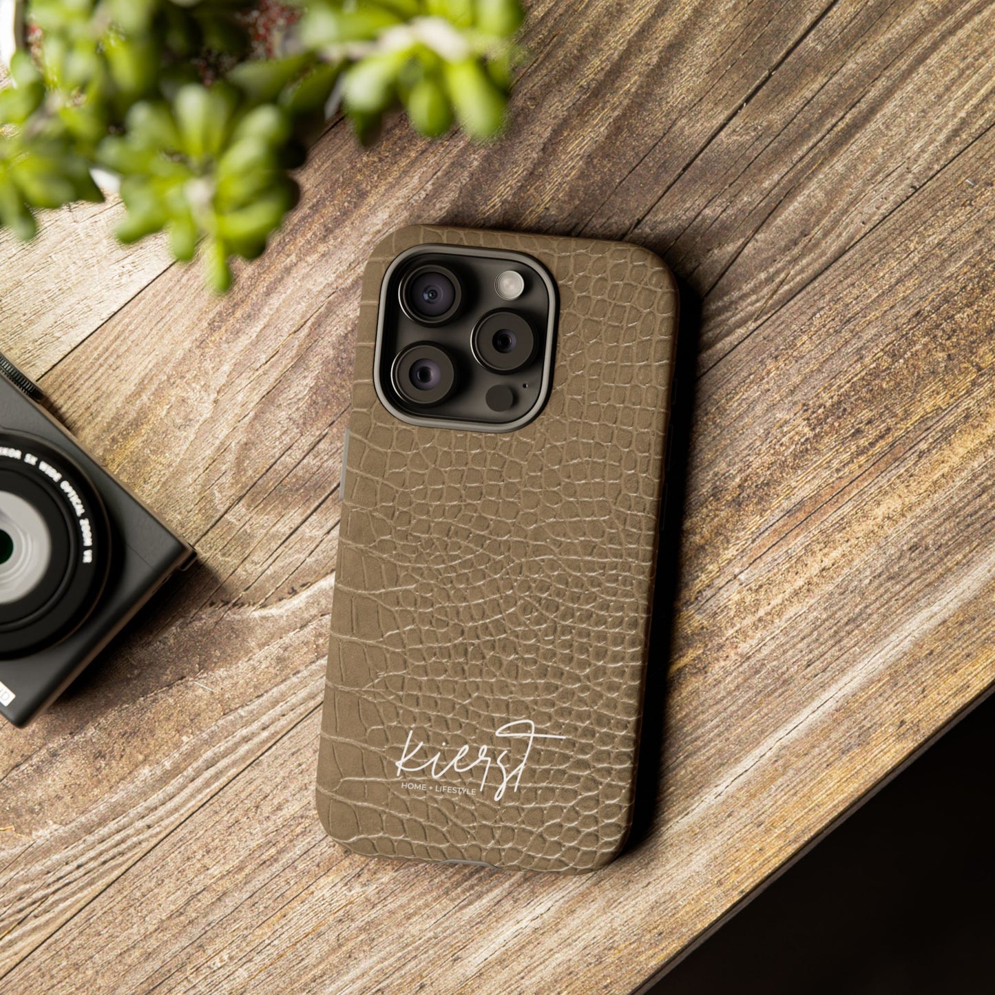 Tan Alligator Print iPhone Case | Elevated texture meets everyday ease