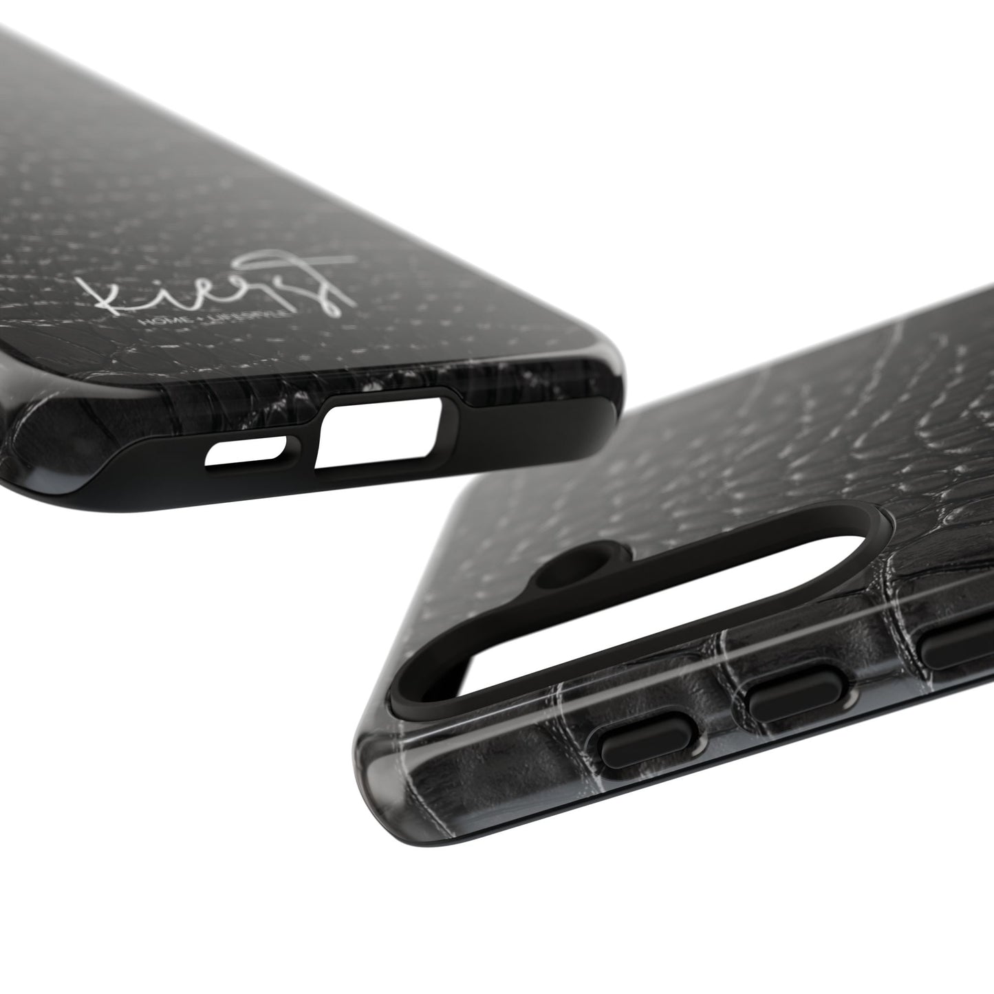 Black Alligator Print Samsung Galaxy Case | Refined Impact, Bold Simplicity