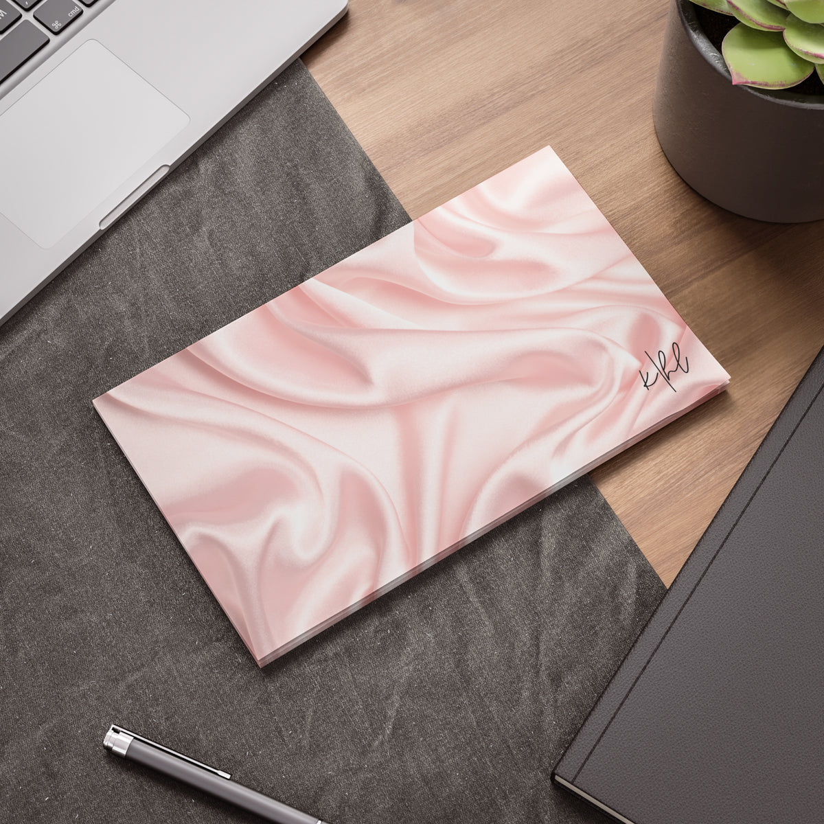 Pink Silk Striped Post-it® Note Pad